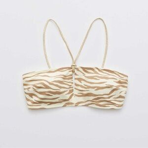 New Aerie Zebra Print Bandeau Bikini Top